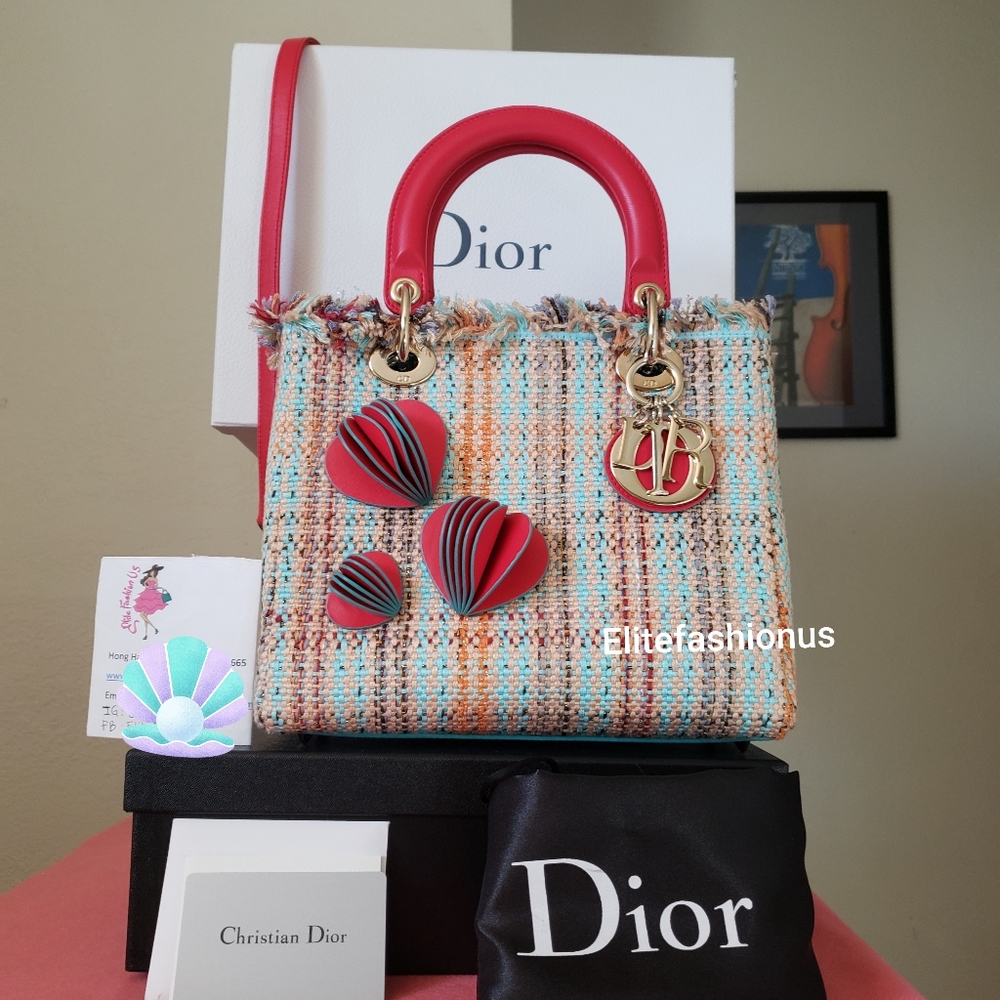 Lady Dior tweed heart deco runway limited bag